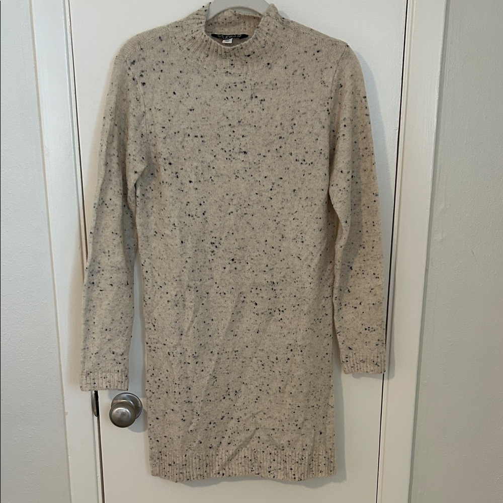 Chic Speckled Long Sleeve Knit Dress